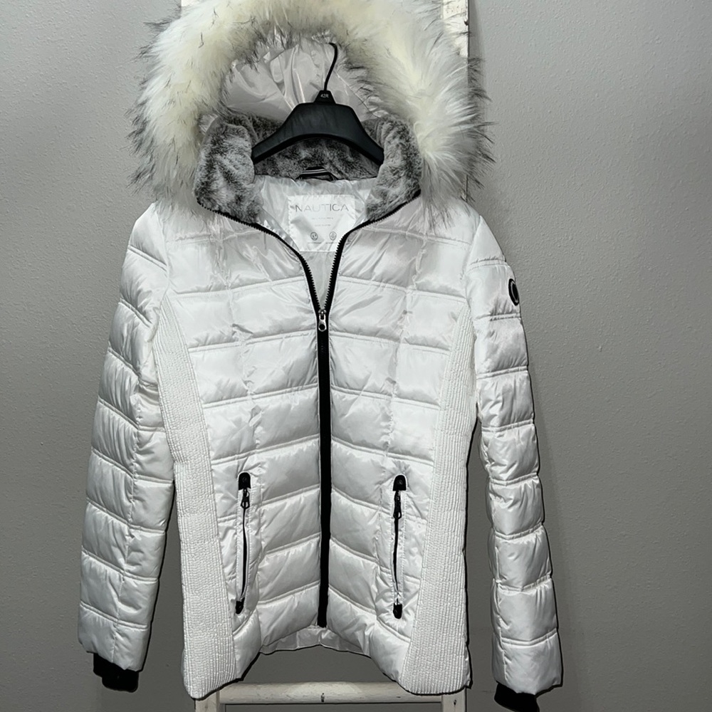 Nautica Winter White Puffer Coat